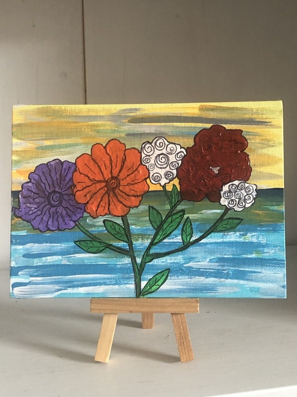 Spring. Original Painting on Panel Canvas