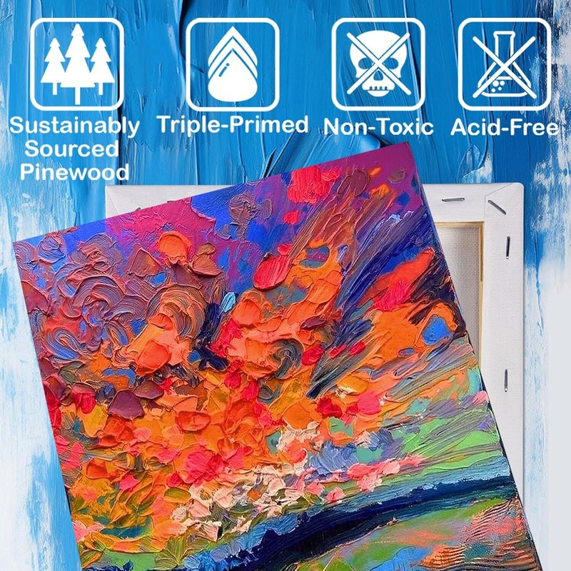 Stretched Canvases Painting Canvas for Acrylics,Oils & Other Painting Media gallery