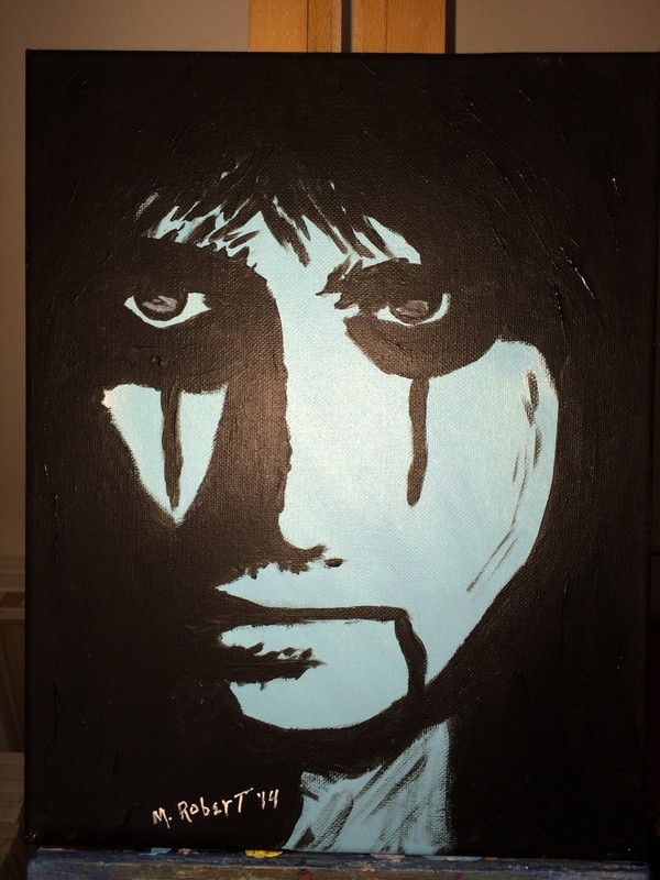 original Pop Art Painting ALICE COOPER on 11×14 stretched canvas