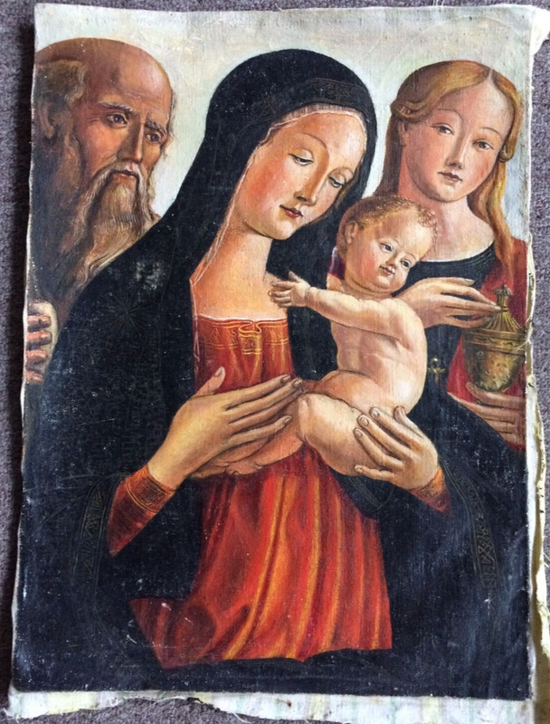 Neroccio De Landi Painting Madonna Child St. John The Baptist St. Mary Magdalena
