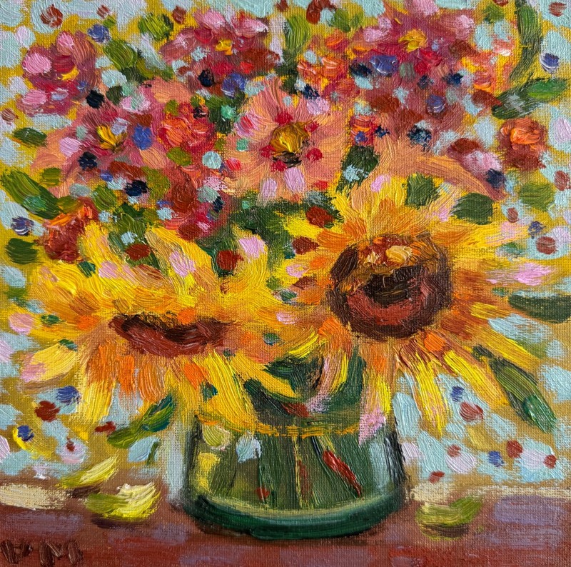 Modern Floral Oil Painting Original Abstract Canvas Flowers Wall Art Decor gallery