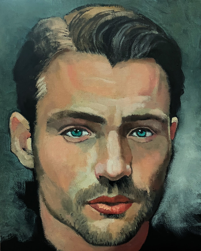 «Clayton» an original oil painting on canvas panel