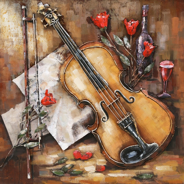 3D Guitar Music Metal Art,100% Handmade Metal Unique Wall Art Decoration Art NR