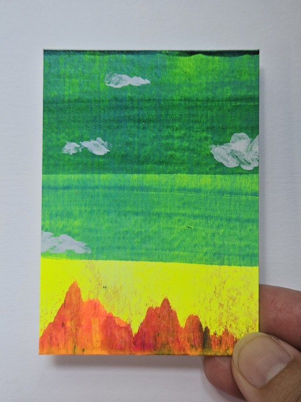 ACEO Quadriptych #5 Original Abstract Scrape Landscape, Jackie T Creates gallery