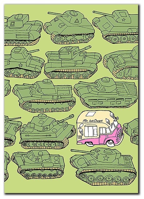 Odd Ones - Ice Cream by Duncan Wilson Gallery-Wrapped Canvas Giclee (21 x 15 in)