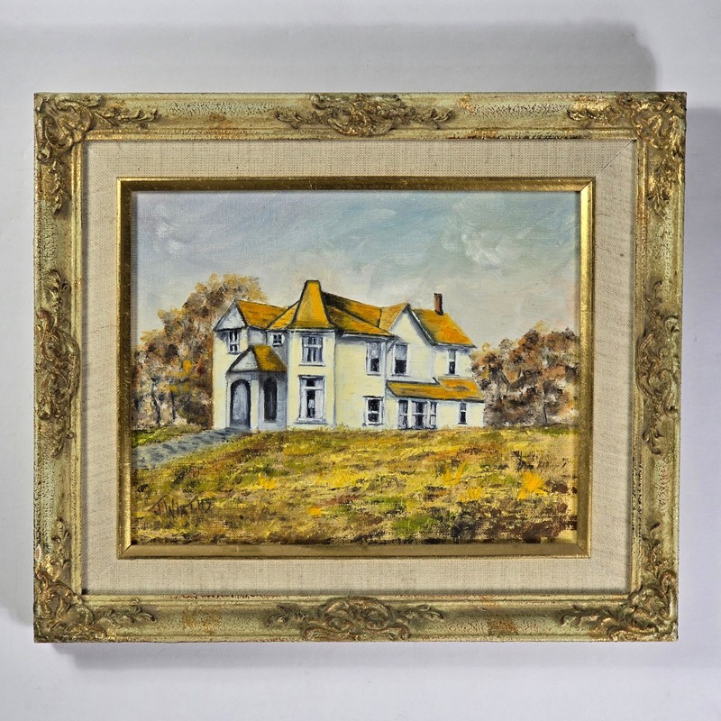 VTG 1978 Original 10×8 Oil Painting Findlay, Ohio Historical Architecture 1903