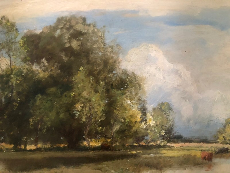 "CATTLE IN A MEADOW" SIR DAVID MURRAY RA (1849-1934) ORIGINAL SIGN OIL PAINTING. gallery