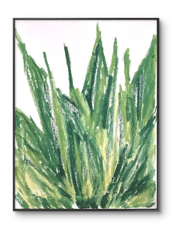 OOAK Aloe Vera Fine Pastel 11×14 Modern Botanical Pop Art Wall Accent