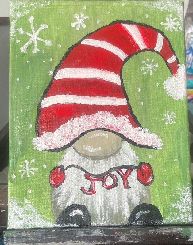Acrylic Gnome painting on canvas