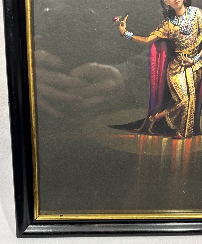 Vintage Original Thai Nai Chaiyong Gouache Painting Theater Dancer Signed gallery