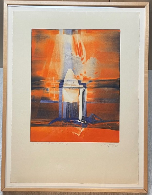 Original SERGIO MOYANO 'Door to A Compassionate Life' ABSTRACT Monotype PAINTING gallery
