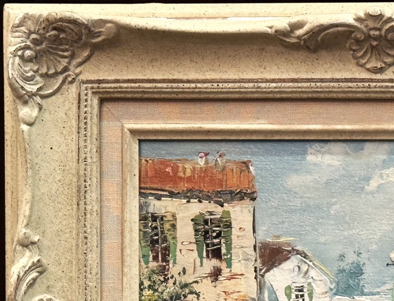 Xavier Rabous (Australian), VTG MCM Impress. O/B "European Street Scene", Signed gallery
