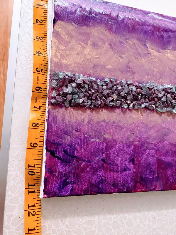 Original Abstract Art on Canvas Purple With Stones Relaxing Home Decor gallery