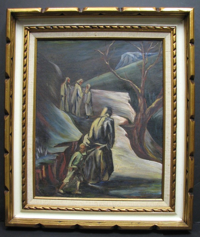 Original oil painting «Birth of a New Dark Age 1» by Alexander WASELKOV ( -1983)