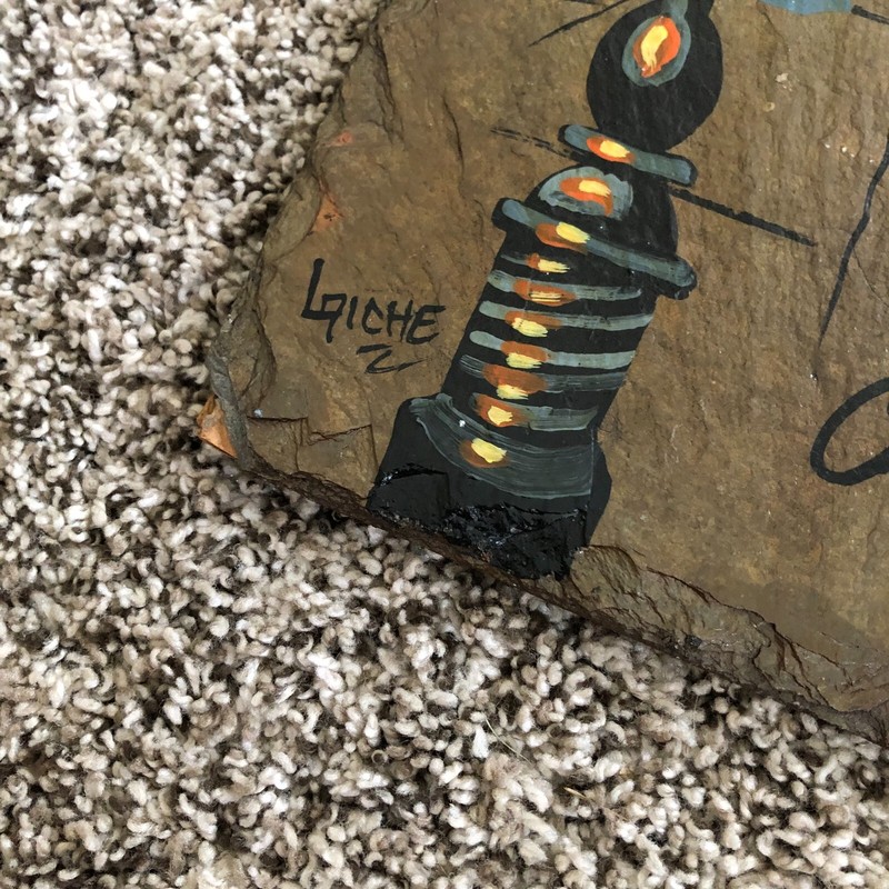 Vintage Hand Painted New Orleans Slate Roof Tile Vivian E Laiche 1990 Jazz Art gallery