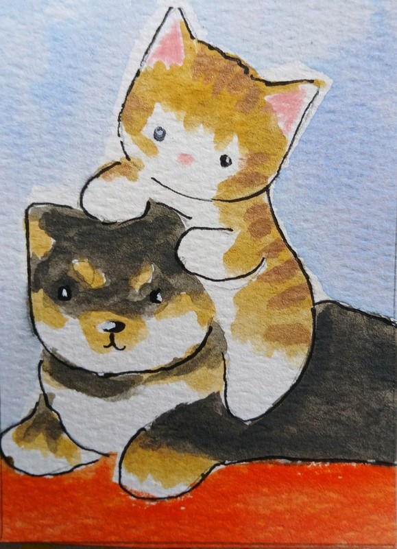 Aceo Mixed Media Art Card