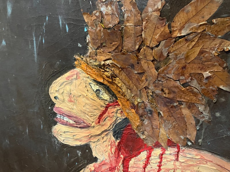 OUTSIDER FOLK ART painting by Jesse Mitchell Huge Expressionistic gallery