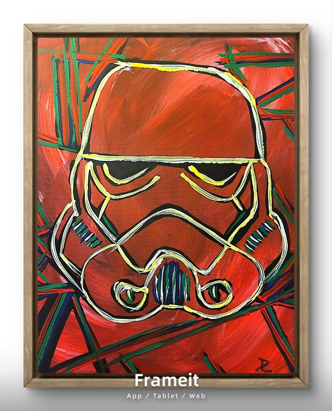D Cook EXPRESSIONISM Storm Trooper 14X11 Hero ABSTRACT ORIGINAL ART MODERN HOME