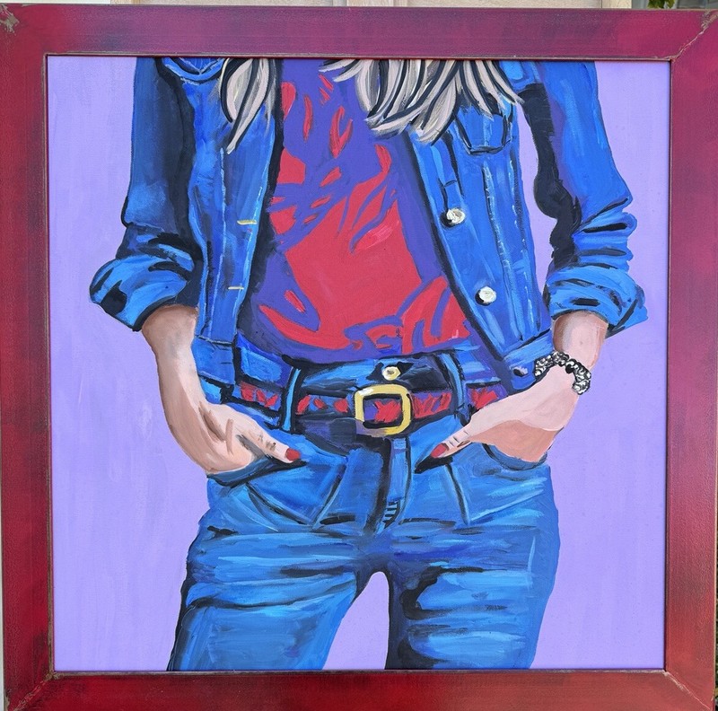Threads of America Limited Edition S/N 24″ X 24″ POP Art Red Blue Local design