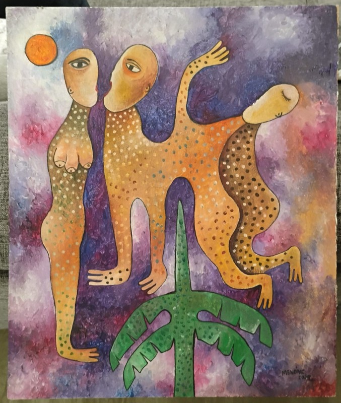 Manuel Mendive Vintage Cuban Art Cuba Painting Listed Artist