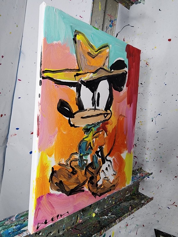 Aleph Original Mickey Mouse 14x11 Abstract Pop Art Wall Art Painting Canvas gallery