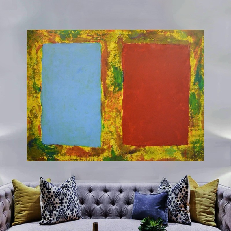Mark Rothko Style Giant Canvas Painting 84”X62” (7 Foot) Abstract Modern XL XXL gallery