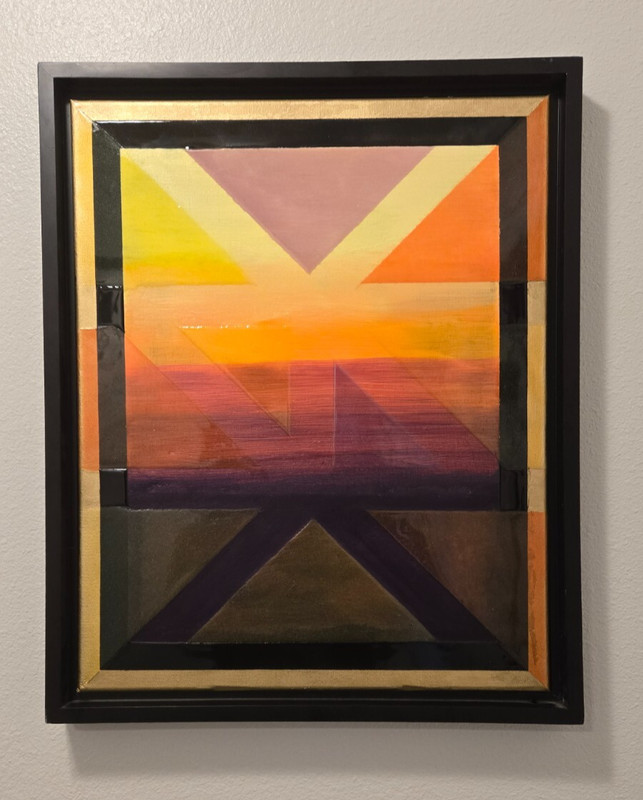 ORIGINAL Painting- PRISM- 16″ X 20″ Modern, Surrealism, Abstract texture