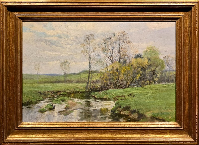 Olive Parker Black «Trout Stream» Original 1910s East Coast Impressionist