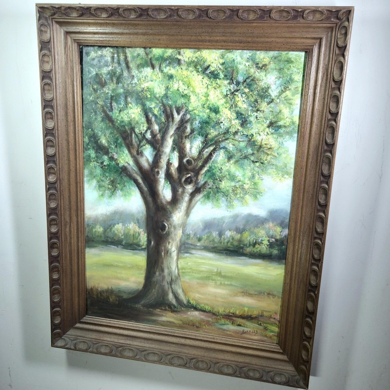 Original Tree Landscape Painting 1962 Swope Gallery Exhibition gallery