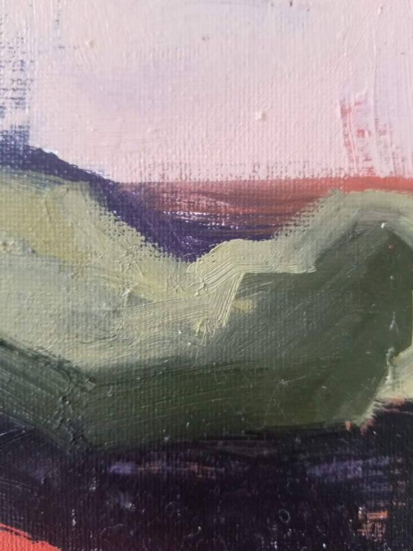 Modern Abstract Original Oil Painting Titled Brightside Collect Fine Art 8x8 gallery
