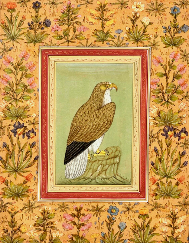 Handcrafted Indian Eagle Bird Miniature Painting | Paper Art Wall Hanging Decor gallery
