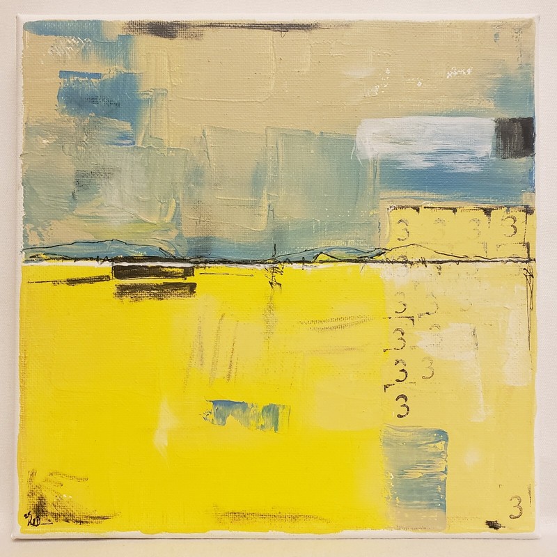 No.640 Original Abstract Modern Minimal Contemporary Painting By K.A.Davis