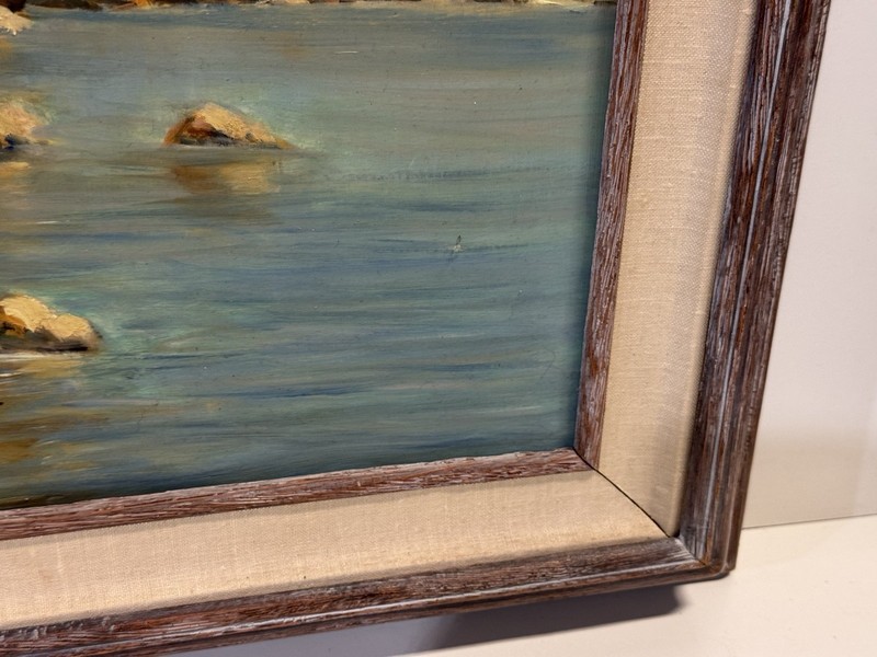 Vintage Painting On Board Signed Framed gallery