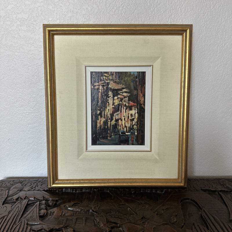 Douglas Kerr McDiarmid (1922-2020) Vintage Oil Painting Cityscape