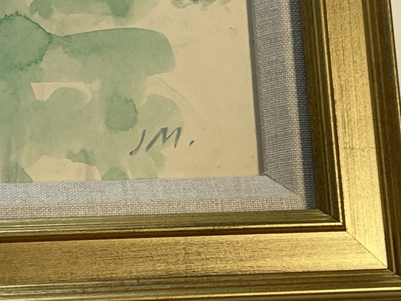 John Martin Painting Drawing Mid Century 1950’s Abstract Expressionist WW2 Hero gallery