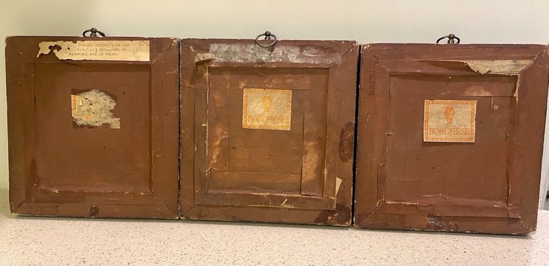 Set Of 3 Framed Antique Military Silhouette Portrait Borghese John Buncombe gallery