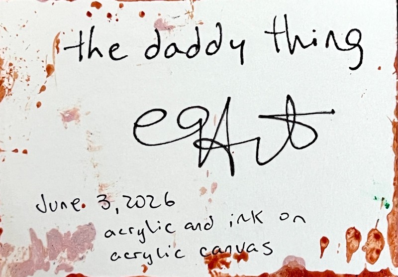 e9Art ACEO 'the daddy thing' outsider childlike art brut primitive naive gallery