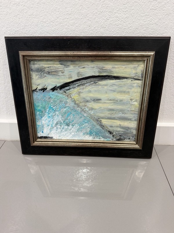 Becca Schlaff Fishing Original Oil Painting “ Permit Detail”