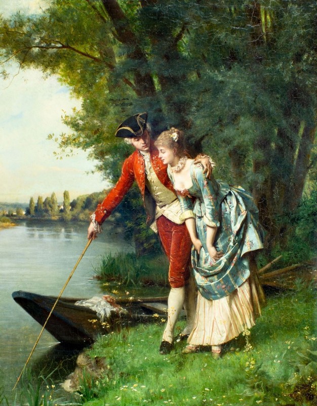 Emile Metzmacher (France,1815-1890) oil painting antique 133774 gallery