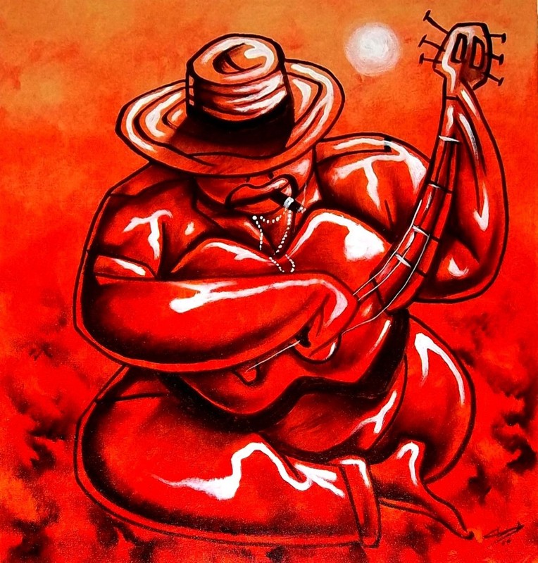 GUAJIRO Original Art Painting Canvas Cuba Cuban ENRIQUE BICET GARZON – 212