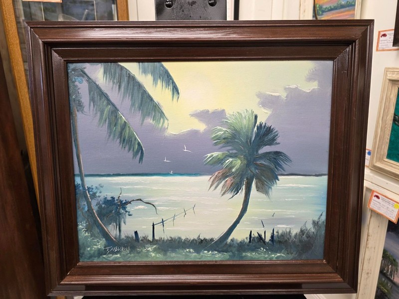 TRACY NEWTON SIGNED PAINTING SON OF HOF HIGHWAYMEN SAM NEWTON COA