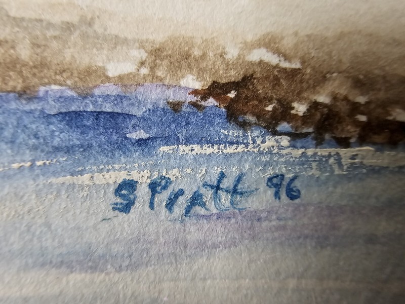 Vintage Original Signed Samuel B. Pratt Watercolor Painting 18x16 Framed Art gallery