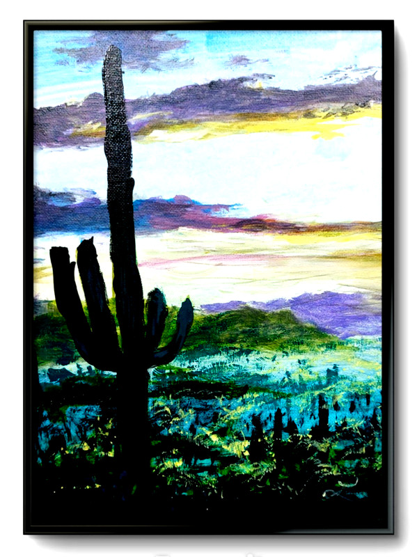 LOVELESS – «HIGH DESERT» on canvas COA 9 X 12 Art impressionism southwest colors
