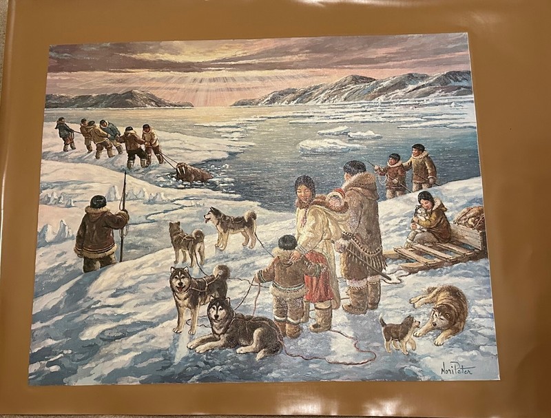 AUTHENTIC ARTAGRAPH OIL PAINTING ON CANVAS»THE PROVIDERS» BY NORI PETER