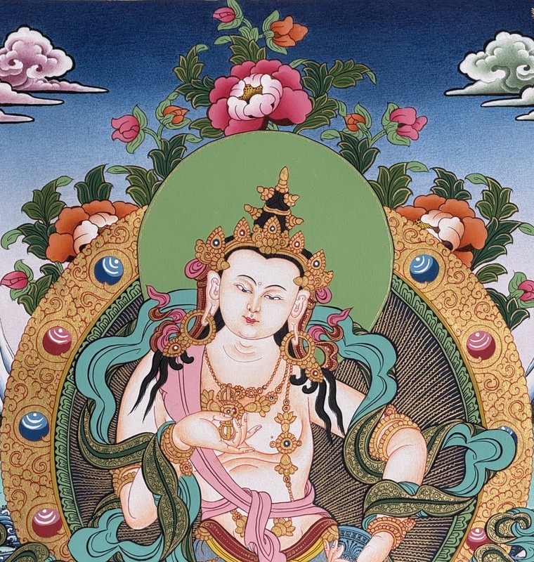VAJRASATTVA PURIFICATION BUDDHA ORIGINAL MASTERPIECE TIBETAN THANGKA PAINTING gallery