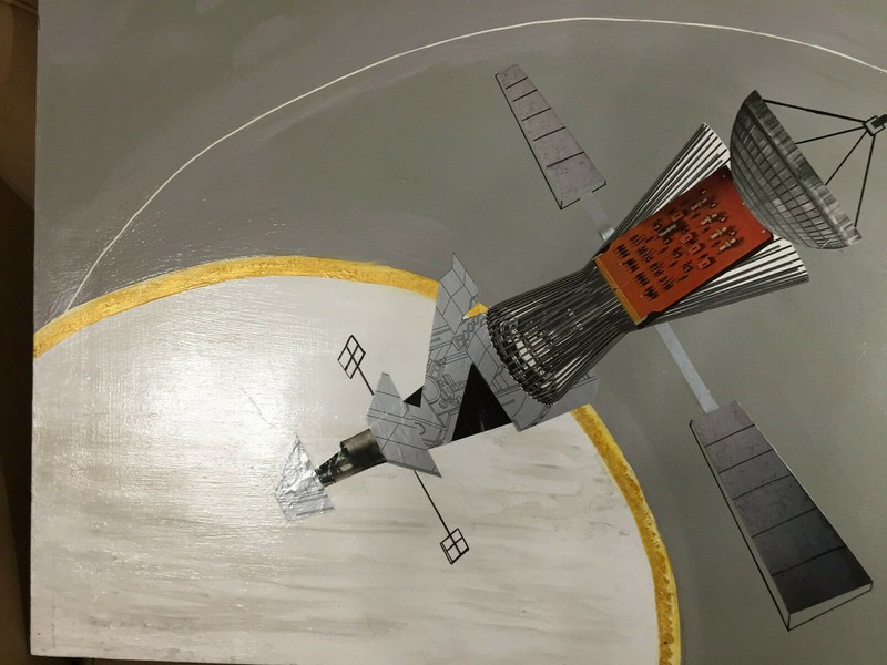 Huge Schlegel 2013 "Space Trash Ephemera:Lunar Satellite" Mixed Media - Signed gallery