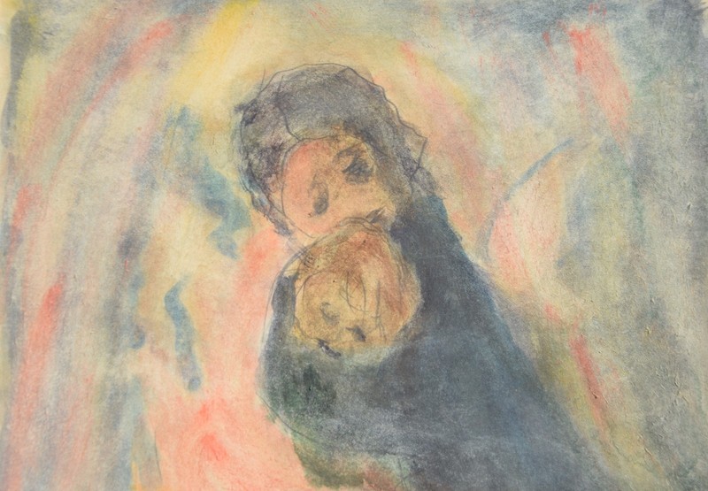 Eric Johansson 1896-1979 Dresden / Early Watercolour Mother with Child / Estate gallery