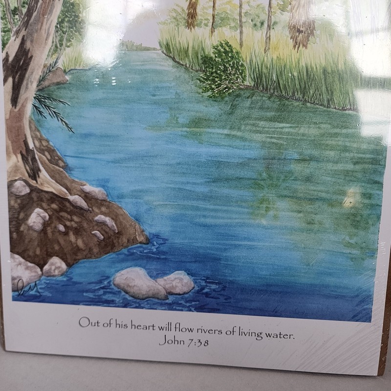 Watercolor Art Religious Nature Prints Set Of 3 Signed 11.5 X 8 Inches Approx gallery