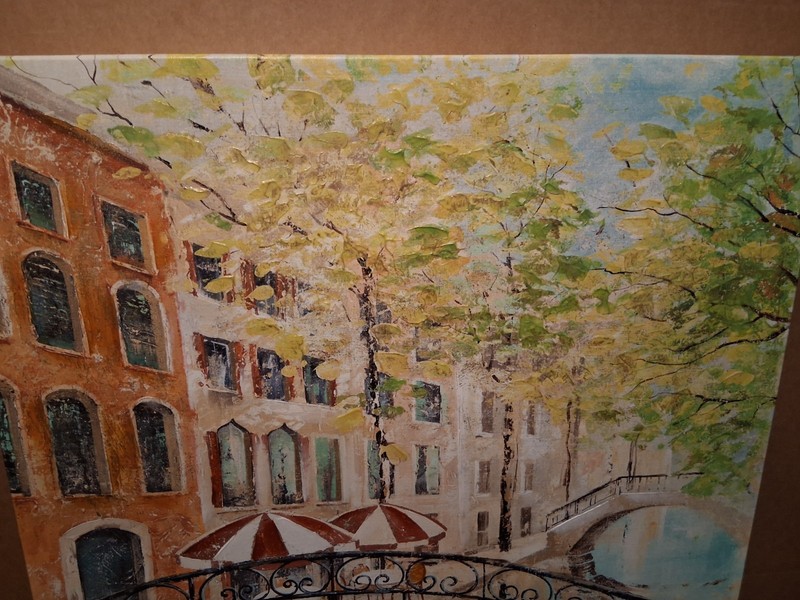 Fabrice de Villeneuve "Venice Canal" Stretched Canvas Wall Art. gallery
