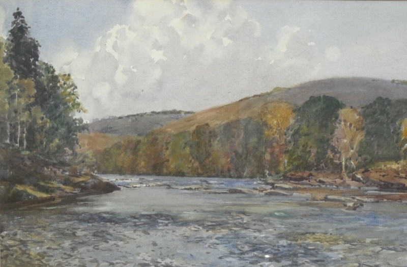Norman Wilkinson – Original Watercolour Painting – The Welsh River Dee.